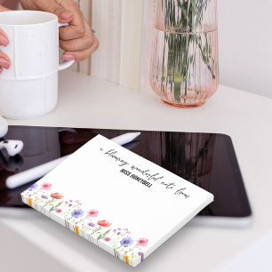Blooming Wonderful Pretty Wildflower Personalised Post-it Notes