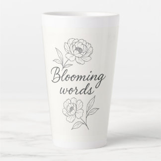 Blooming Words Floral Latte Mug