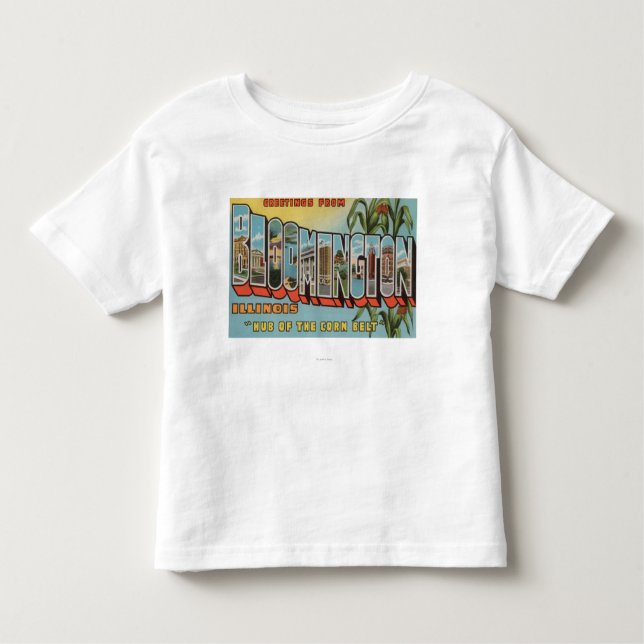 Bloomington, Illinois - Large Letter Scenes 2 Toddler T-Shirt (Front)