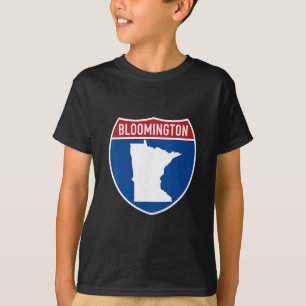 Bloomington Minnesota Map Highway Interstate Sign T-Shirt