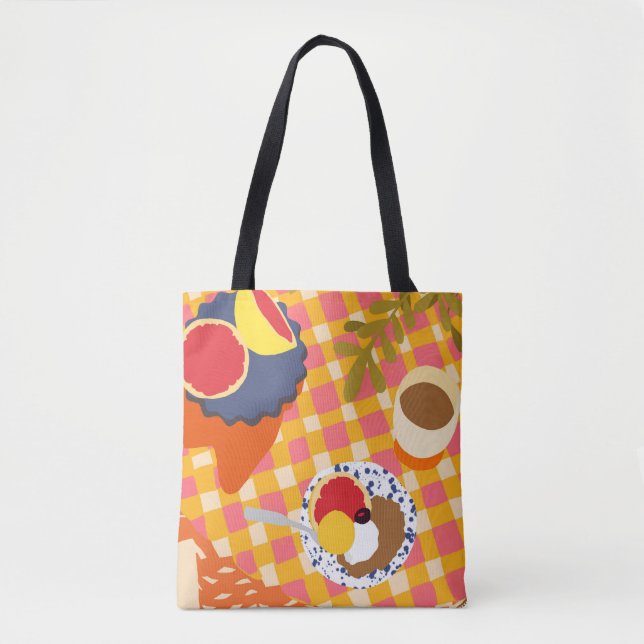 Blooms and Brunch Tote Bag (Front)