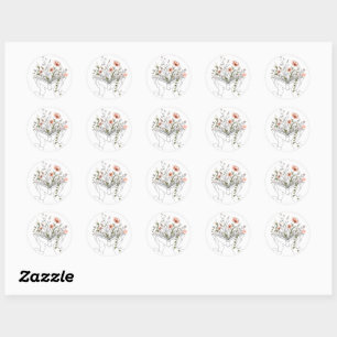 Blooms Book Botanical Line Art Stickers