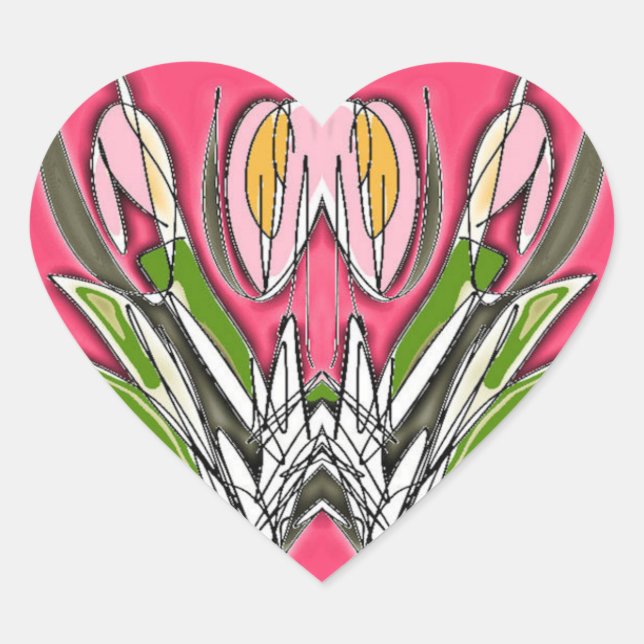 Blooms Heart Sticker (Front)