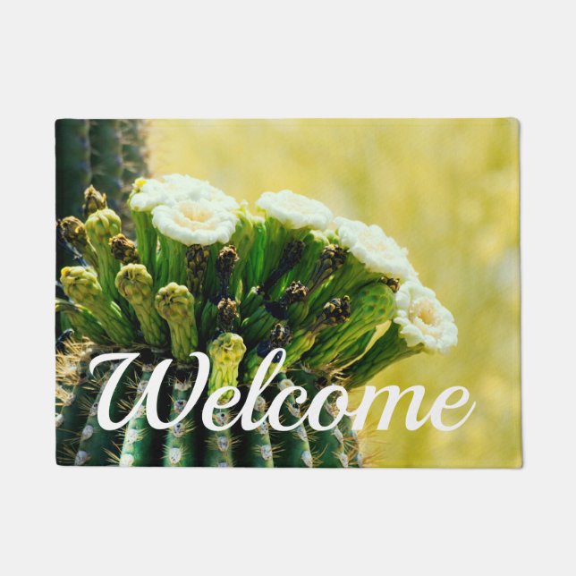 Blooms of a Saguaro Doormat (Front)
