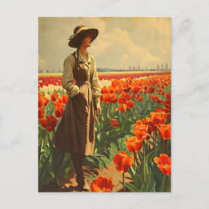 Blooms of Grace: Vintage Tulip Beauty Postcard
