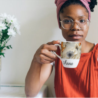 Blooms of Inspiration: Personalised Latte Mug