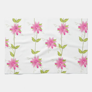 Blooms Of Pink Tea Towel