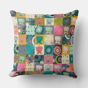 blooms patchwork cushion