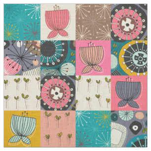 blooms patchwork fabric
