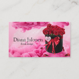 Blooms Watercolor Floral Modern Elegant Florist Business Card