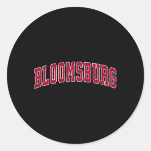 Bloomsburg Pennsylvania Pa Sports Red Classic Round Sticker