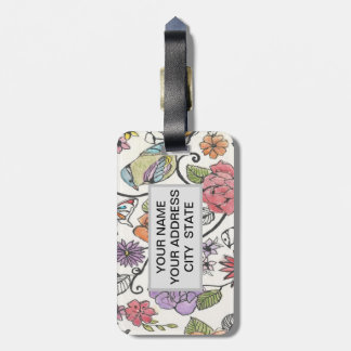 Bloomsbury design on a Luggage Tag