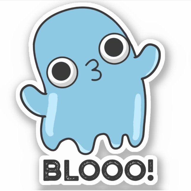 Blooo Funny Blue Ghost Pun  (Front)