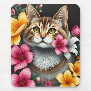 Blossom and Purr Mouse Pad