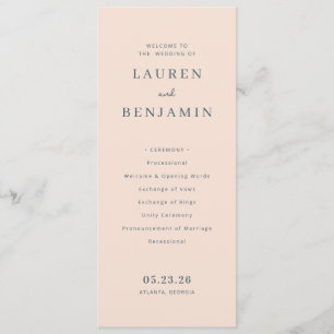 Blossom and Vow Wedding Programme