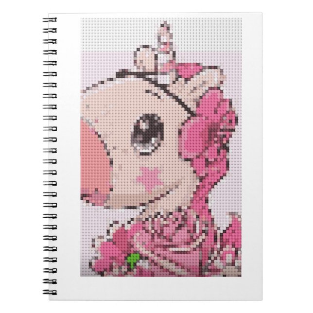 Blossom Belle Unicorn Notebook  (Front)