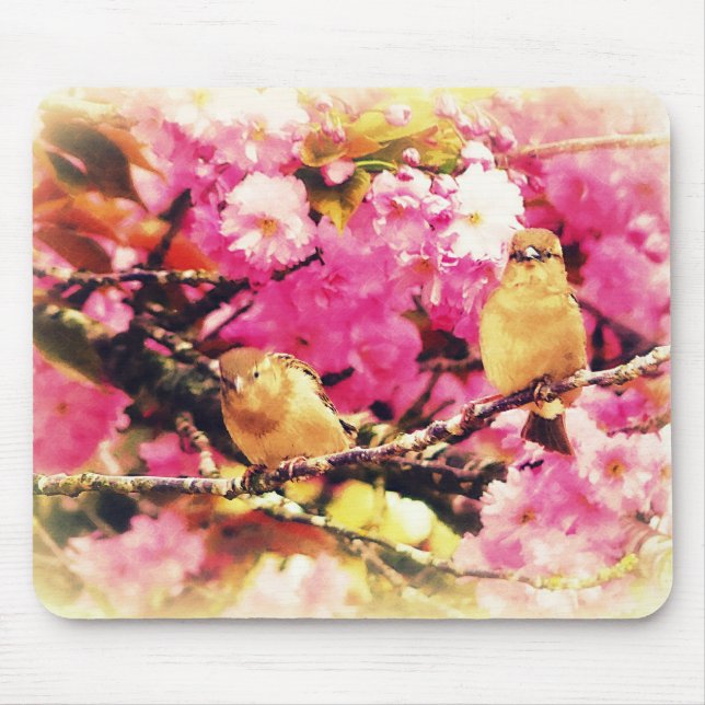 Blossom Birdies Mouse Pad (Front)