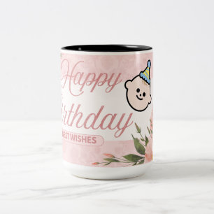 Blossom Birthday Two-Tone Coffee Mug