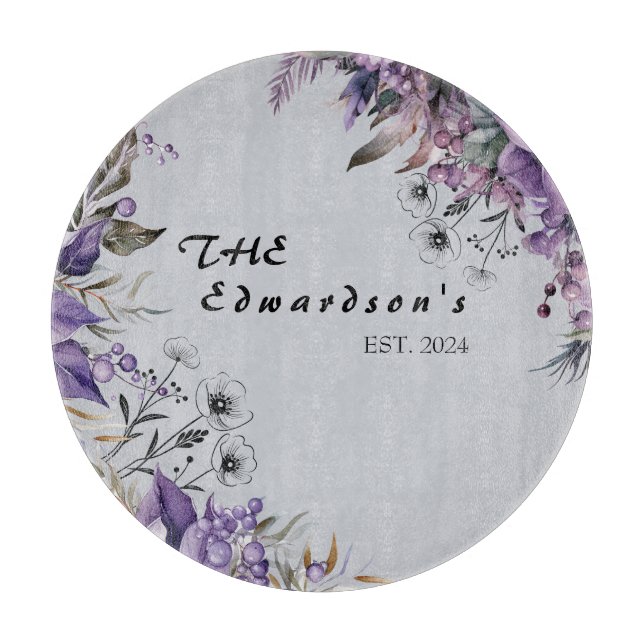 Blossom & Bloom: Floral Cutting Board (Front)