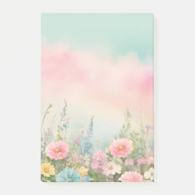"Blossom Blooms Floral Notepad" Post-it Notes (Front)