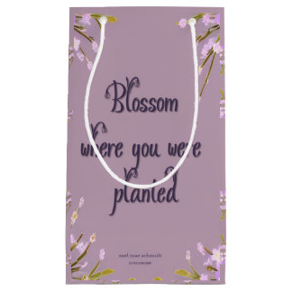 Blossom Blumen Vintage Mel Mae Schmidt Stationery Small Gift Bag