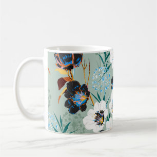 Blossom Botanical Vintage Floral Pattern Coffee Mug