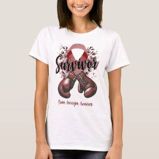 Blossom Brain Aneurysm Warrior Survivor T-Shirt