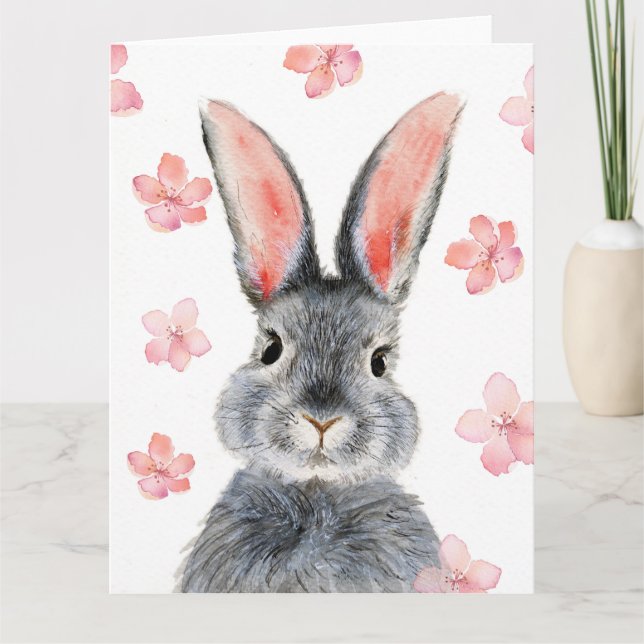 Blossom Bunny Card (Front)