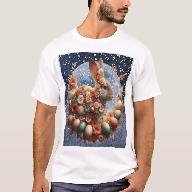 Blossom Bunny Easter  T-Shirt (Front)