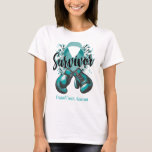 Blossom Cervical Cancer Warrior Survivor T-Shirt<br><div class="desc">Blossom Cervical Cancer Warrior Survivor</div>