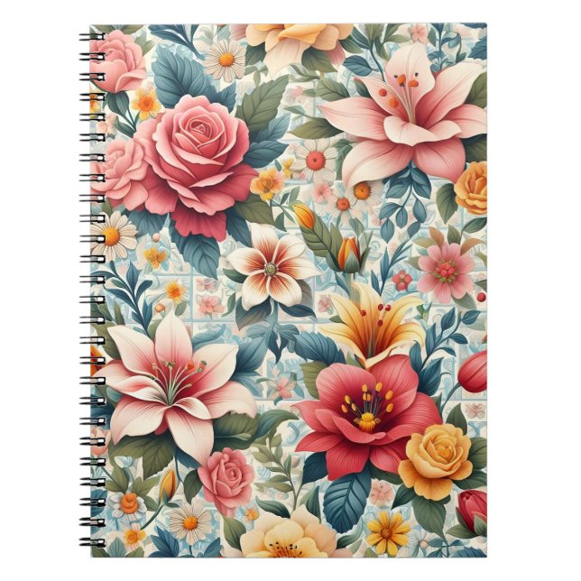 Blossom Delight Tile Journal (Front)