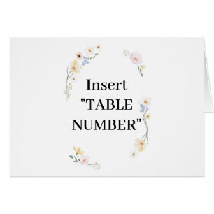 Blossom Elegance Florals Multi Colour Table number