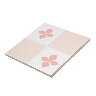 Blossom elegance salmon floral tile set Pattern 10