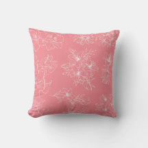 Blossom Elegance – Soft Pink Floral Pillow