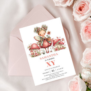 Blossom Fairy 2nd Birthday Blush Floral Invitation