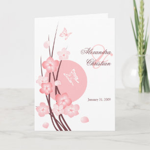 Blossom Flowers Butterflies Wedding Invitation