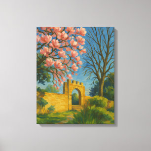 Blossom Gate – Enchanted Garden Painting Canvas Print
