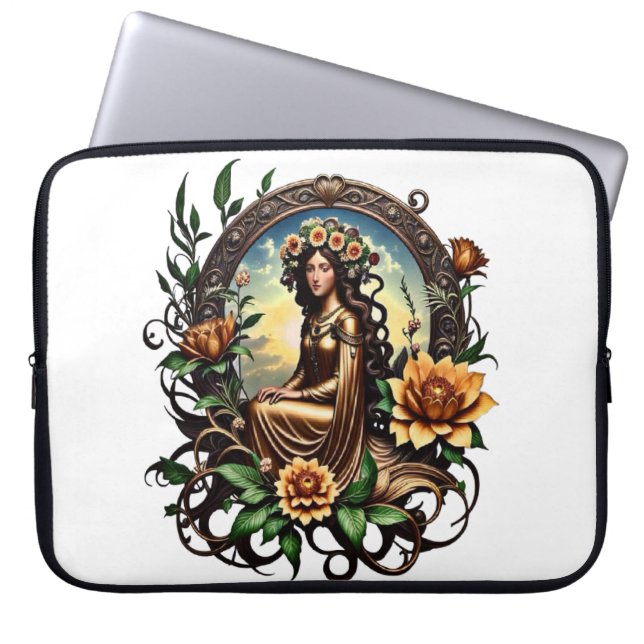Blossom girl  laptop sleeve (Front)