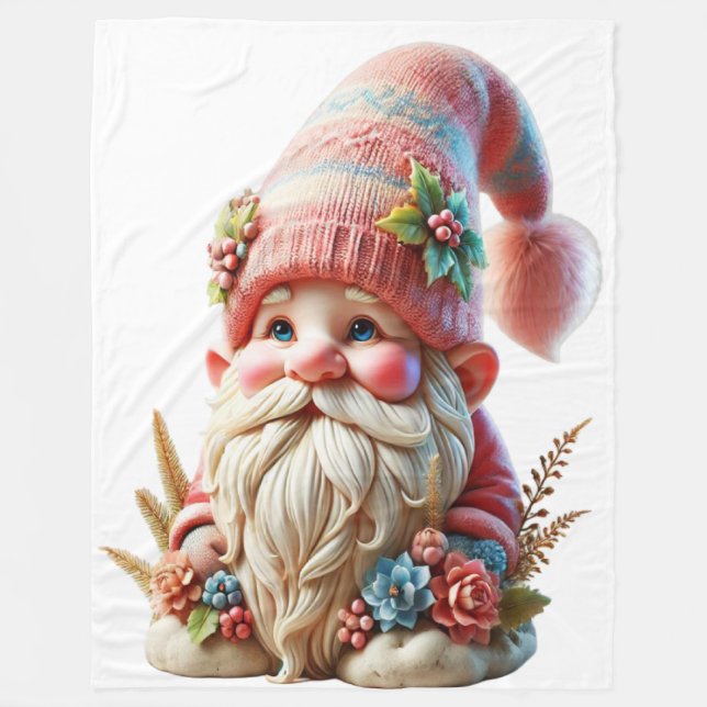 Blossom gnome  fleece blanket (Front)