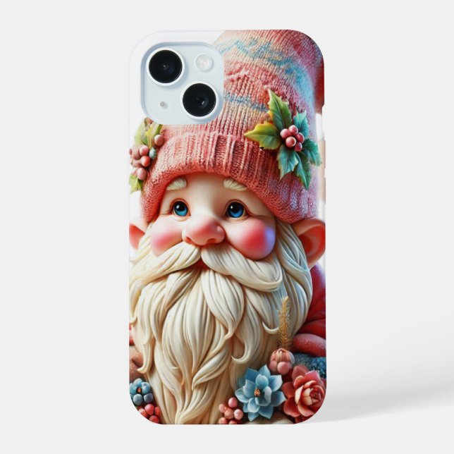 Blossom gnome  iPhone 15 case (Back)