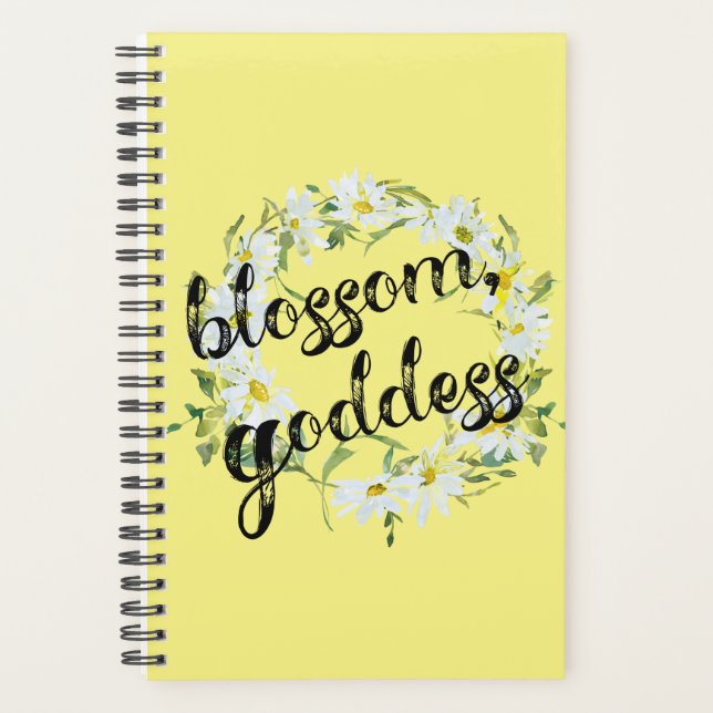 Blossom goddess daisy wreath planner (Front)