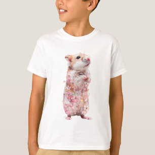 Blossom Hamster Watercolor Kids T-Shirt