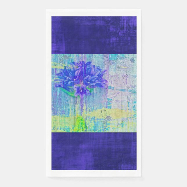 Blossom in Blue Violet Framed Napkin (Front)