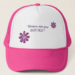 Blossom Into Your Best Self - Inspirational Doodle Trucker Hat