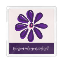 Blossom Into Your Best Self. Purple & Blush Vanity