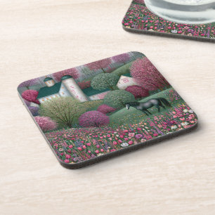 Blossom Meadow Hillside Horse Farm Coaster