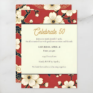 Blossom Nouveau   Elegant Floral Custom Invitation
