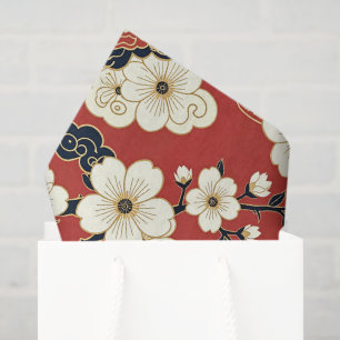 Blossom Nouveau   Elegant Floral Design Tissue Paper