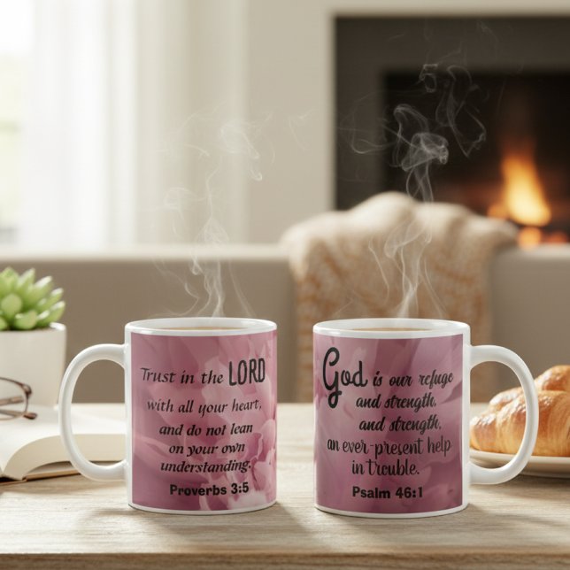 Blossom of Faith: Pink Peony Scripture Mug (Creator Uploaded)