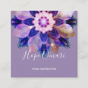Blossom of Inner Light Mandala Square Business Card